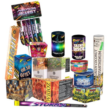 Low Noise Firework Pack with Rockets