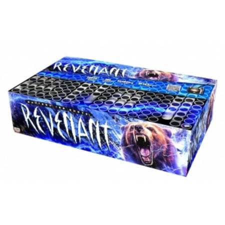 A box of the revenant compound firework by Klasek Pyrotechnics