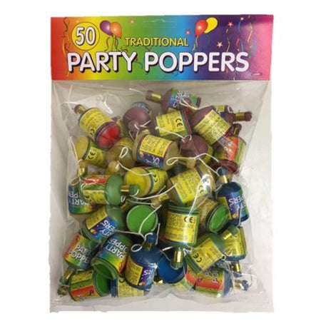 Pack of 50 Party Poppers