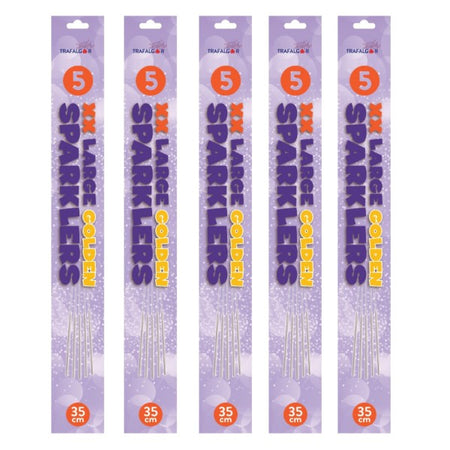Low Cost Delivery 25 x 35cm Large Golden Sparklers (5 Packs of 5)