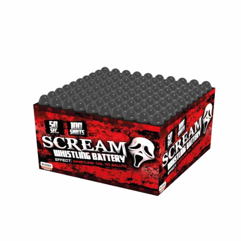 Scream 100 shot whistling barrage – JordansFireworks
