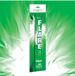 Green Handheld Fountain Flare