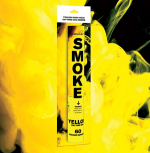 Yellow Handheld Outdoor Coloured Smoke