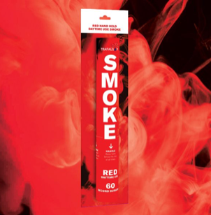 Red Handheld Outdoor Coloured Smoke